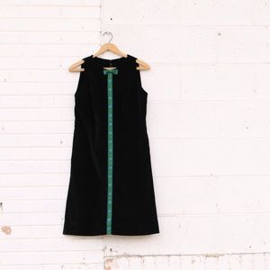 Vintage Black Velvet Dress